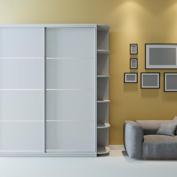 Schiebetür für Schrank in grau mit zwei Flügel